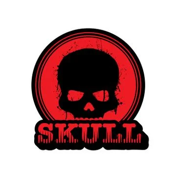 Red skull logo Stock Illustration