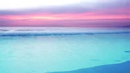 Red Sky Blue Sea Sunset #1 Stock Footage