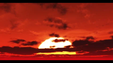 Red sky cloud time lapse Stock Footage