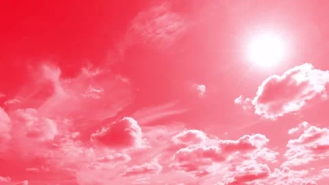 Red sky clouds Stock Footage 224431844