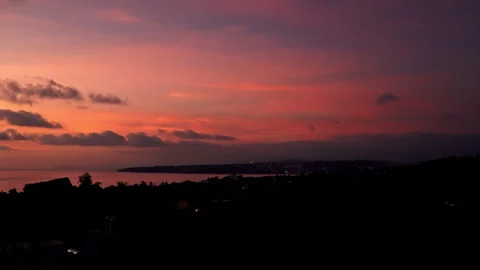 Red sky during a Mexican sunset Stock Footage 265185764