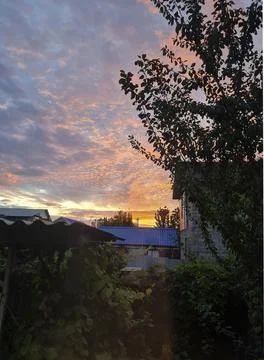 Red sky Stock Illustration