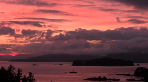 Red sky at night Stock Footage 29163753