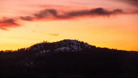 Red sky over mountain Stock Footage 100138712