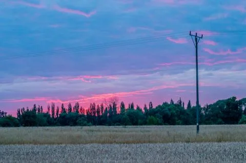 Red sky Foto stock