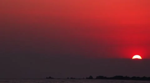 Red sky sundown Stock-Footage 44404643
