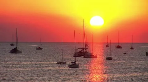 Red sky sunset 库存影片 11344400