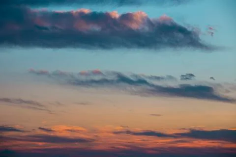 Red sky at sunset Foto stock