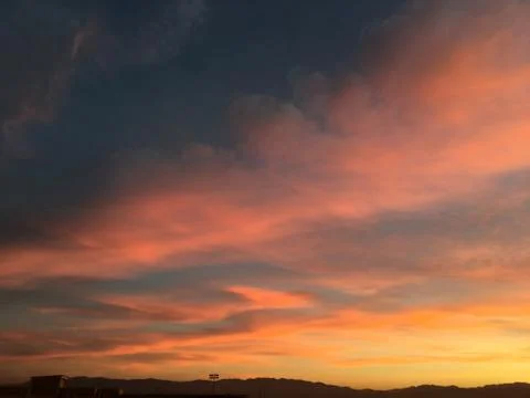 Red sky on sunset Stock Photos