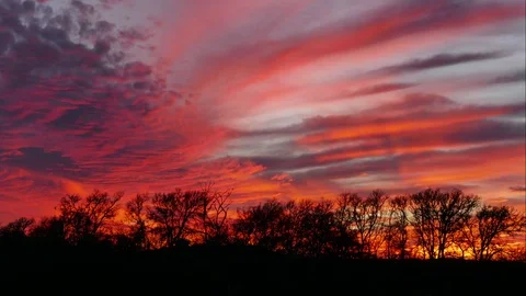 Red sky time lapse Stock Footage 80134560