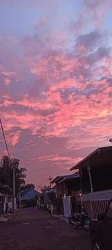 Red sky when sunset Stock-Fotos