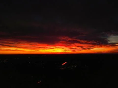 RED SKYLINE Stock Photos