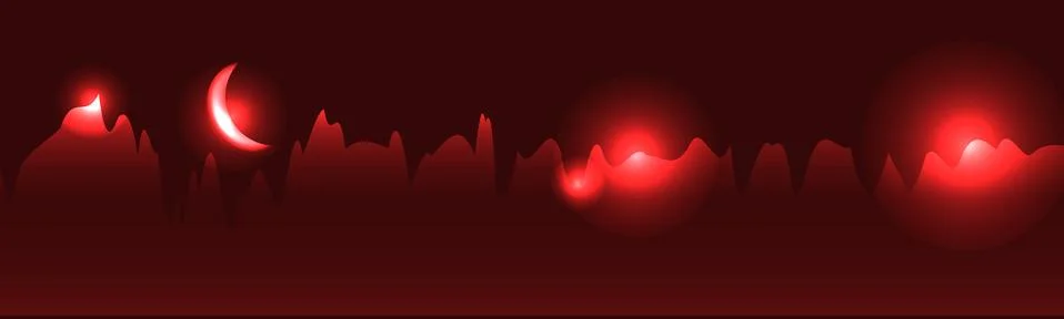 Red skyline vector Stock Illustration