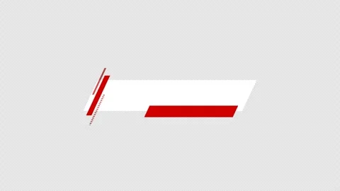Red Slanted Lower Third Banner Animation on Transparent Background Vídeos de archivo 339058438
