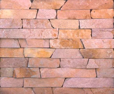 Red Slate Stone Wall background Texture Stock Photos
