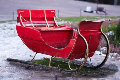 Red Sledge Stock Photos