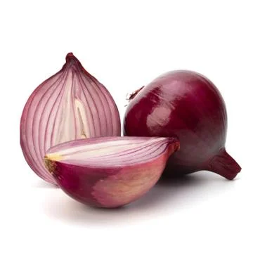 Red sliced onion Stock Photos