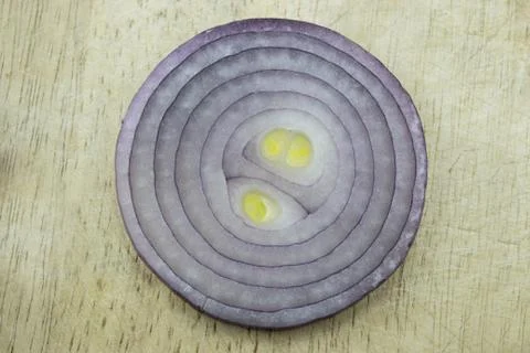Red sliced onion Stock Photos