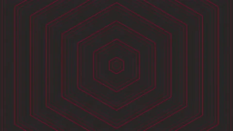 Red slim circles simple flat geometric on dark grey black background loop. .. Stock Footage 228810637