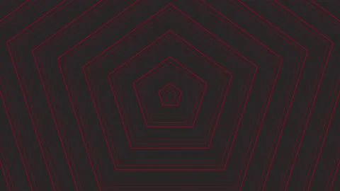 Red slim circles simple flat geometric on dark grey black background loop. .. Stock Footage 229206940