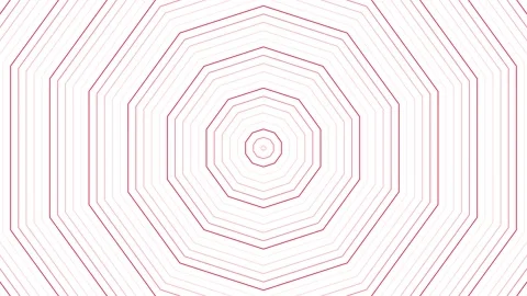 Red slim decagon star simple flat geometric on dark white background loop. .. Stock Footage 228766891