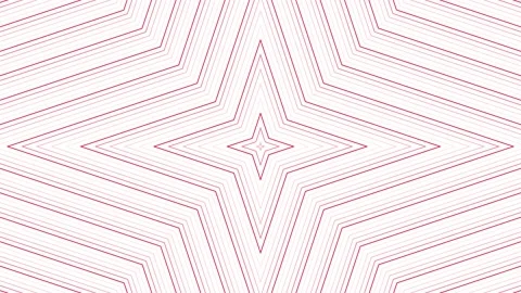 Red slim quadrangular star simple flat geometric on white background loop. .. Stock Footage 228315616
