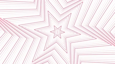 Red slim spin hexagonal star simple flat geometric on white background loop.. Stock Footage 228540518