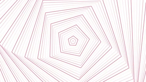 Red slim spin pentagon star simple flat geometric on white background loop... Stock Footage 229208360