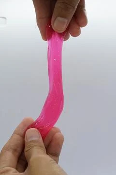 Red slime  on hand 库存照片