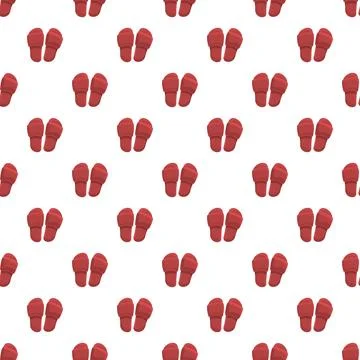 Red slippers pattern creating comfort footwear background Stock Illustration