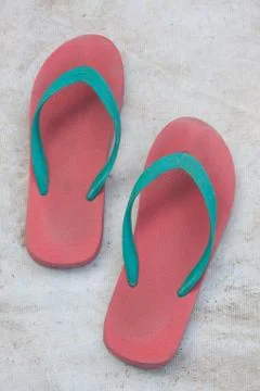 Red slippers Stock Photos