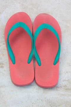 Red slippers Stock Photos