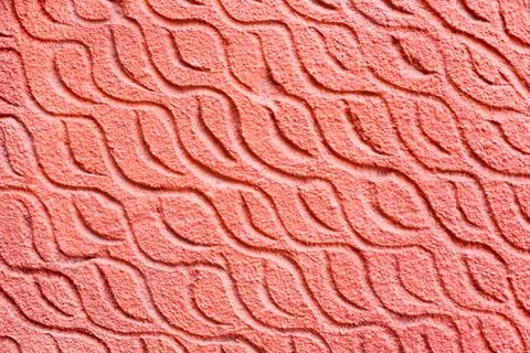 Red sloping wave wall Stock Photos