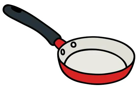 Red small pan Stock Illustration