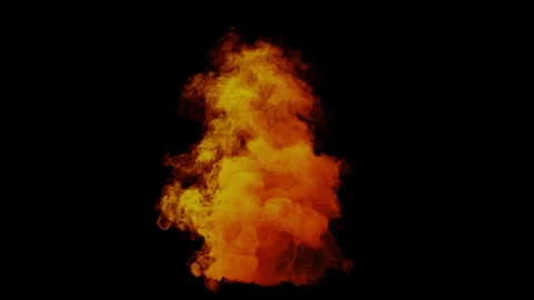 Red smoke and steam loop effect Video stock 263002347