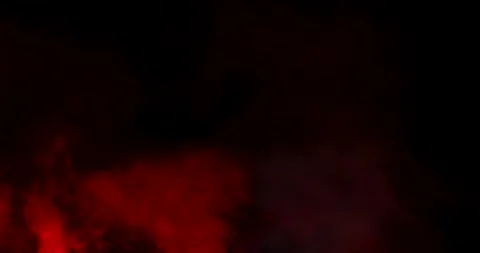 Red smoke on black background at the bottom of the frame, copy space Stock Footage 318294121