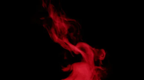 Red smoke on black background Stock Footage 33862926