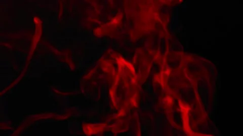 Red Smoke on Black Background Stock Footage 68034236