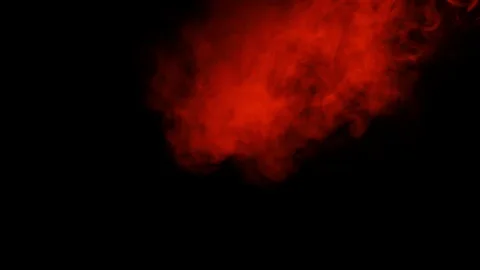Red smoke on a black background. Stock Footage 125931201