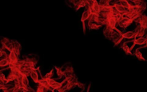 Red smoke on a black background Stockillustratie
