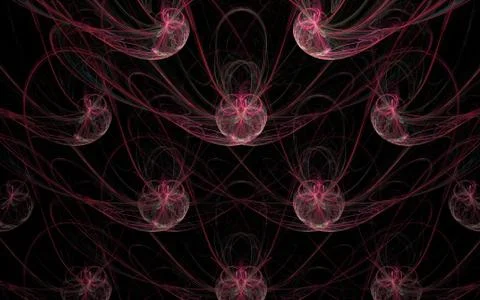 Red Smoke on black background pattern design Illustrazione stock