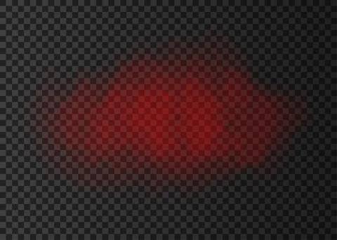 Red smoke cloud  isolated on transparent background. Illustrazione stock