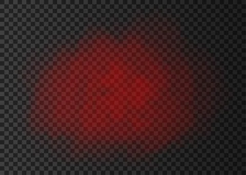 Red smoke cloud  isolated on transparent background. Illustrazione stock