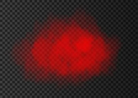 Red smoke cloud  isolated on transparent background. Illustrazione stock