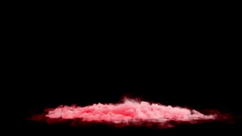 Red smoke cloud loop effect Stock Footage 261797676