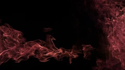 Red smoke floating against black background in slow motion Stock Footage 81194002