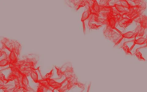 Red smoke on a gray background Stockillustratie