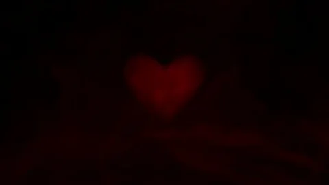 Red smoke of the heart Stock Footage 89156535
