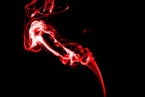 Red smoke isolated on back background Stock Photos