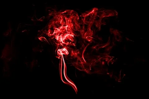 Red smoke isolated on back background Stock Photos